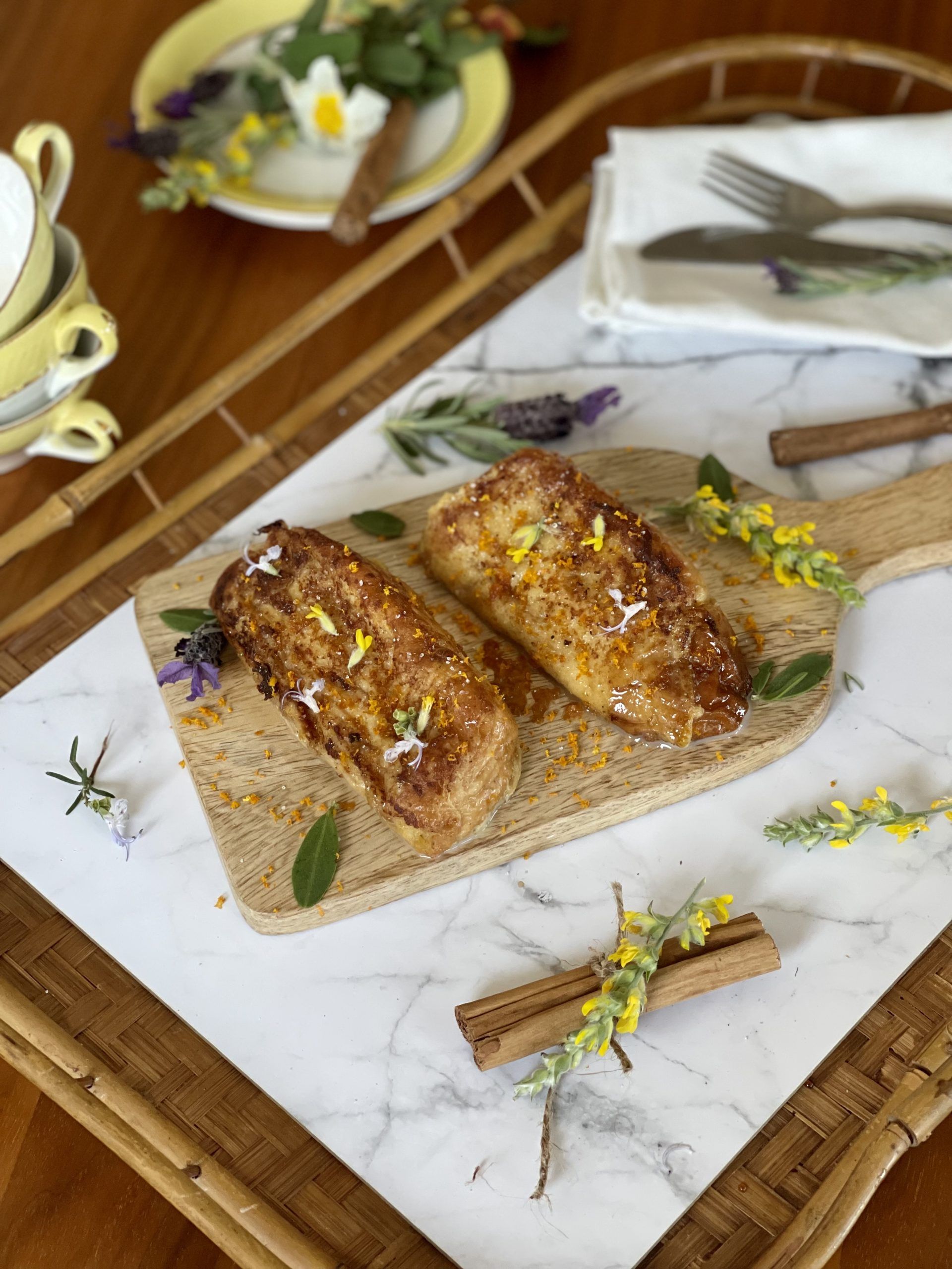 Torrija de merengada de naranja
