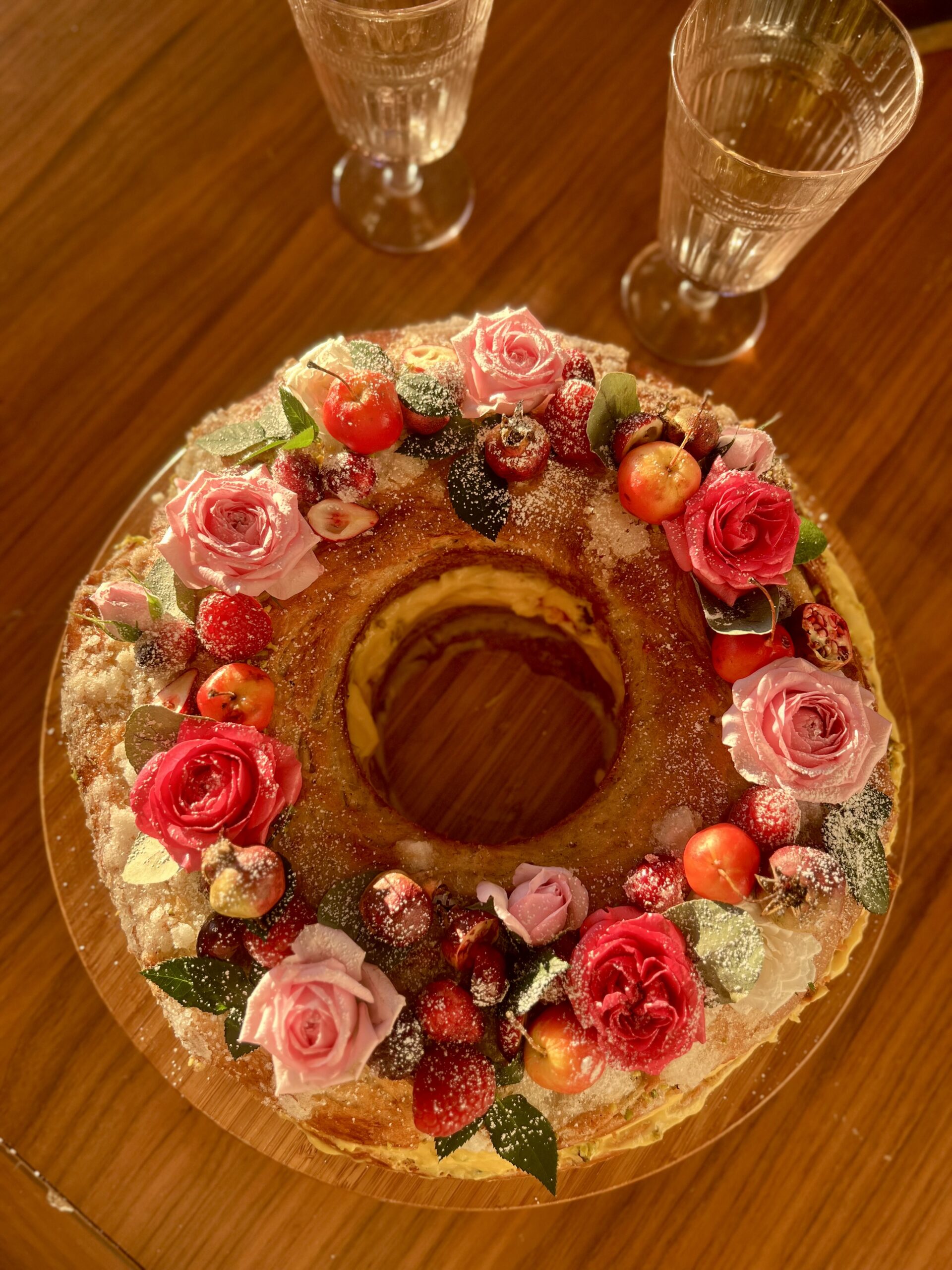 Roscón de Reyes de Vainilla, Pistacho y Frambuesa