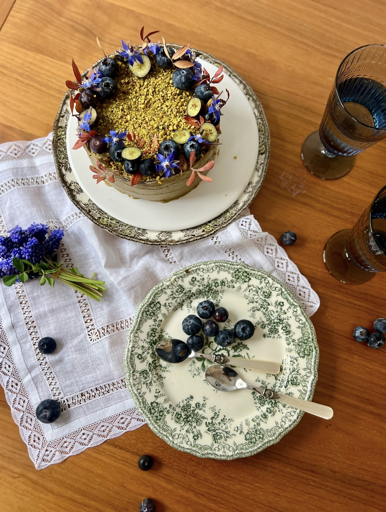 Pastel de Chocolate y Pistacho
