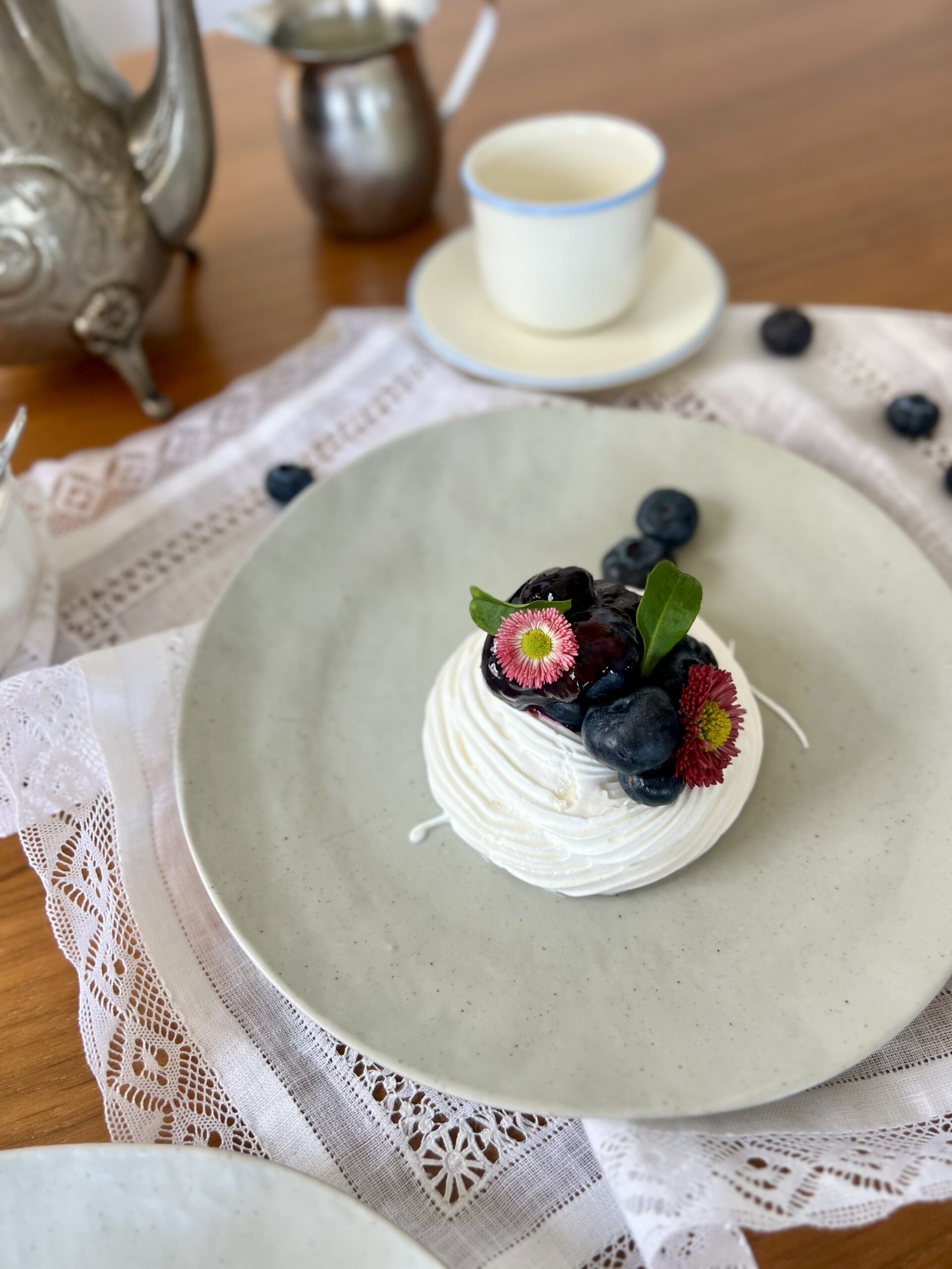 Mini Pavlovas con Arándanos