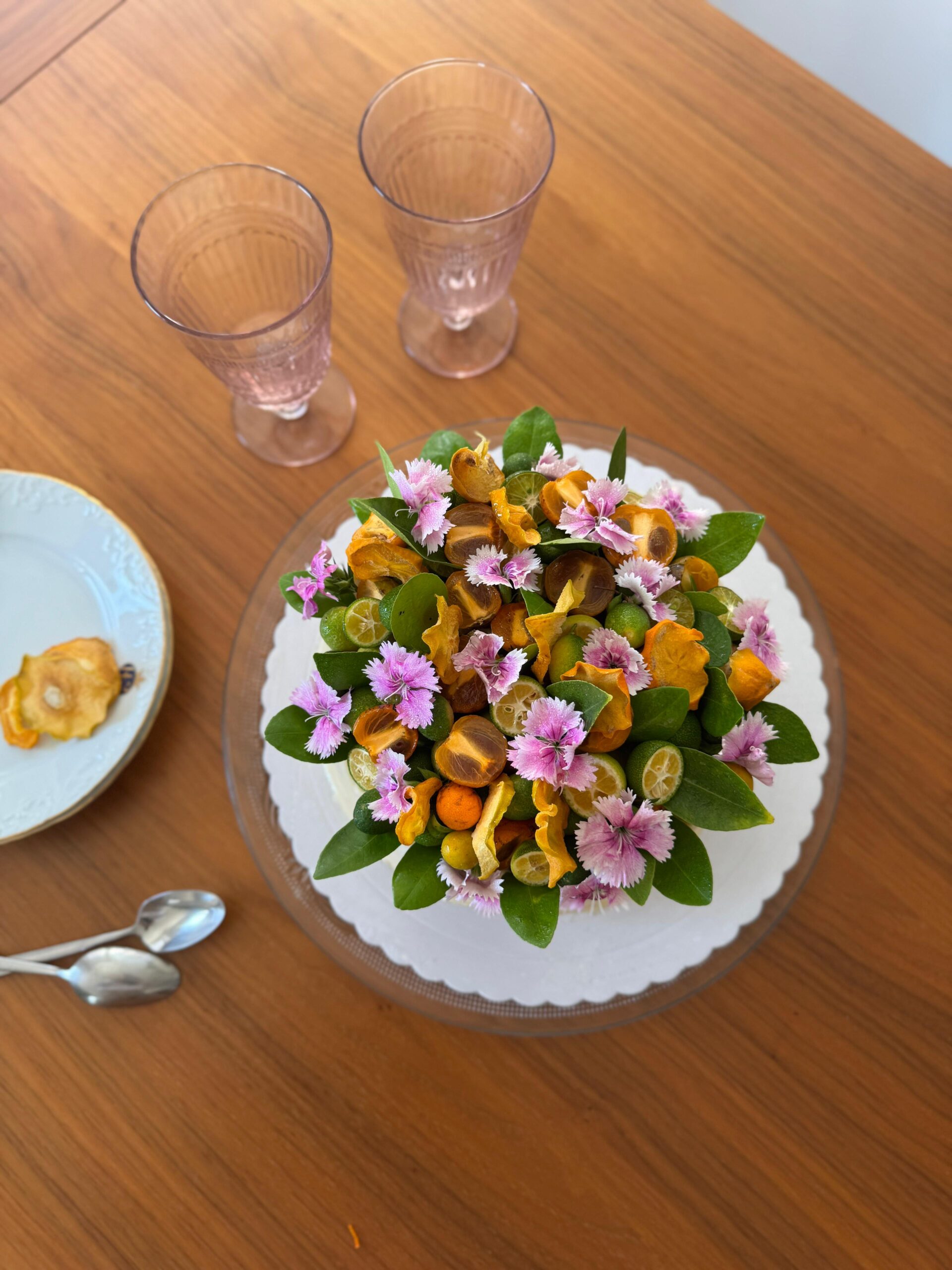 Pastel de Persimmon y Mandarina